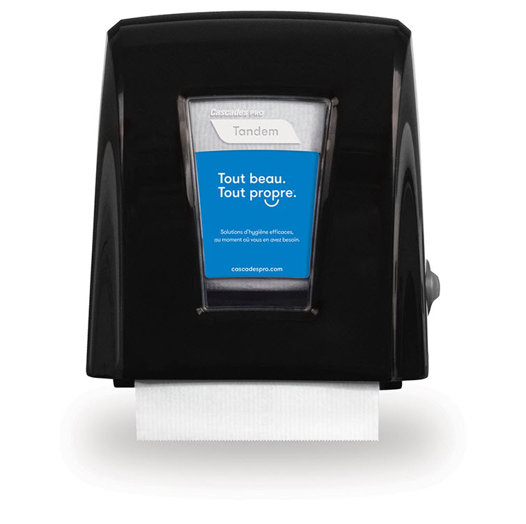 Image DISTRIBUTRICE POUR ROULEAU PAPIER  CASCADES PRO NANO NOIRE